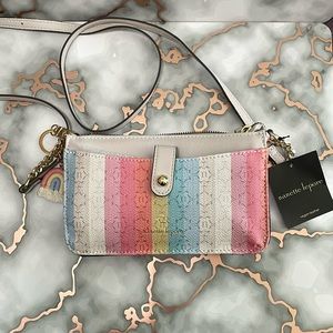 NWT Nanette Lepore Mickey logo, phone Crossbody with chain and free bag charm